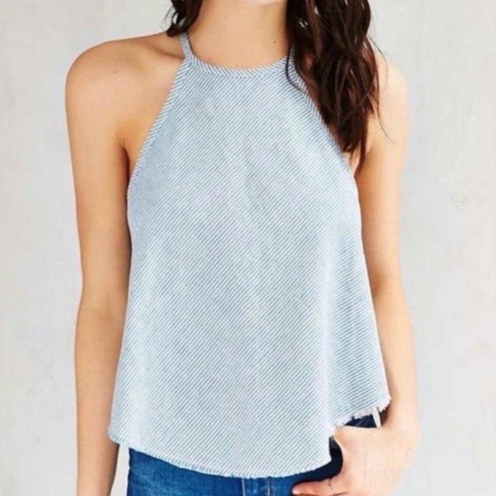 Girl Krazy Urban Striped Halter Neck Top size M